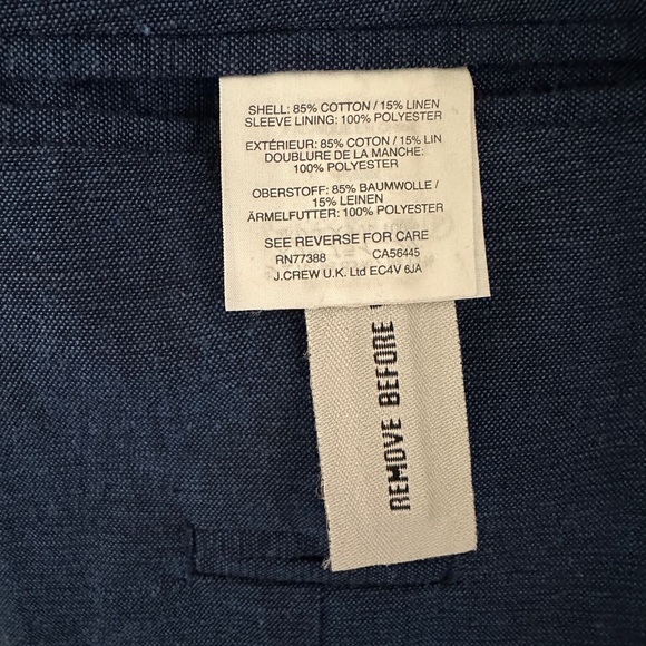 J.Crew Ludlow Cotton-Linen Unstructured Blazer - Men’s 40R - Picture 5 of 5
